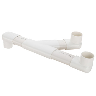 50PVC管地漏移位器扁管弯头三通洗衣机厨房下水管排水改造配件