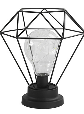 铁艺钻石灯泡ins风卧室床头摆件