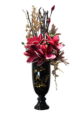 欧式风入户玄关花艺会所软装饰品