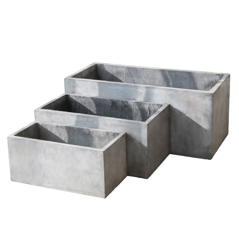 水泥花盆长方形花槽马槽花箱大号阳台花坛绿植盆栽盆景盆厂家直销