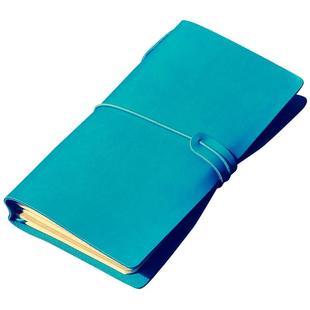 bowen博文LX001时尚创意绑带旅行本女生包包活页日记本出行随身复古笔记本PU软皮面糖果色炫彩记事本可替换芯