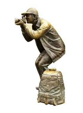 玻璃钢摄影景观摆件人物雕塑