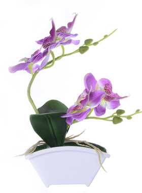 仿真植物花小盆栽双叉花艺装饰品