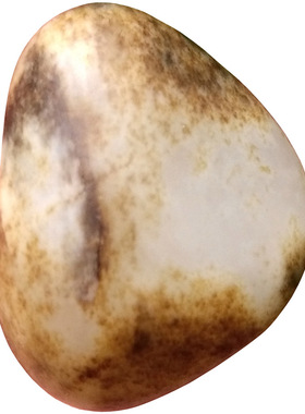 新疆和田玉籽料原石白玉秋梨皮