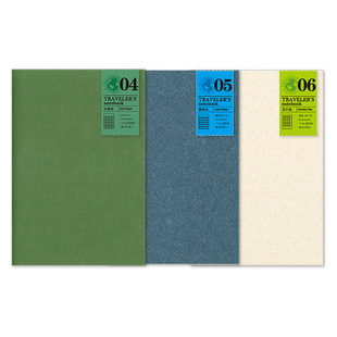 觉物手帐 tn随身款内芯 替芯记事本牛皮纸横间方格车线本芯便携版