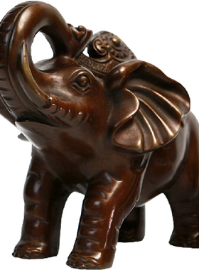 黄铜客厅工艺品风水大象摆件