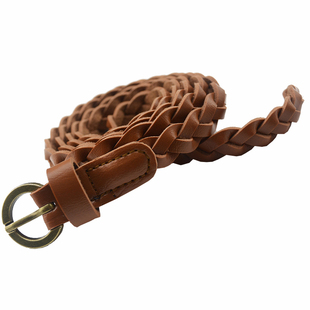 麻花细腰带编织女士 女款时尚针扣编制皮带装饰裤带百搭裙子宽