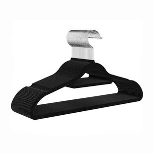 外贸高档植绒加厚衣挂防风无痕防滑魔术衣撑服装店大号衣架45CM