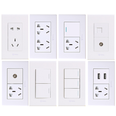 公牛120型电源三位五孔开关插座