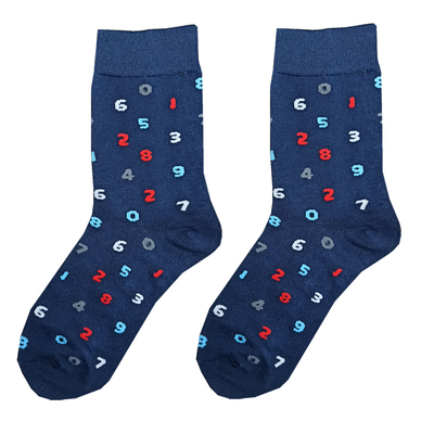 日单全棉日单数字糖果色中筒袜