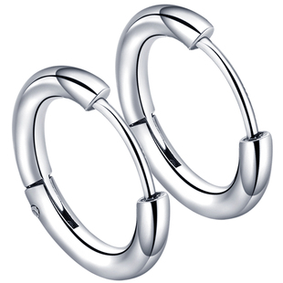 耳环2025年新款潮流个性嘻哈单只耳环男潮耳钉女男士耳扣耳圈素圈