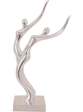 抽象简约现代风电视柜人物雕塑