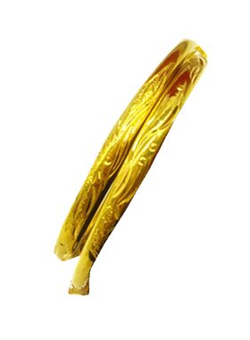 婴儿满月礼物仿金手镯推拉可调节小孩百岁周岁金饰品精美礼盒包装