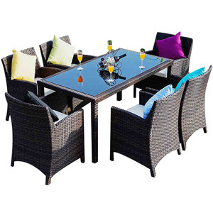 嘉勒美 户外桌椅 休闲藤椅茶几组合花园阳台庭院家具时尚藤编套装