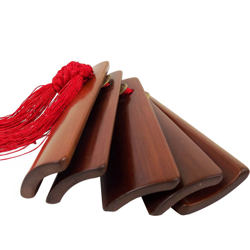 梵巢牌曲艺演出成人老竹材质制作儿童成人棕色快板竹板乐器赠袋子