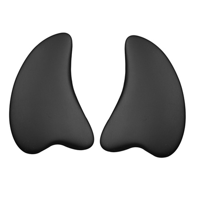 泗滨砭石脸部刮痧板面部美容非玉石牛角面部提升刮痧板心形板一对