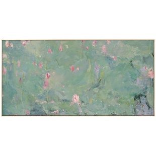 杨勇x仟象映画 新中式客厅装饰挂画沙发背景墙壁画艺术油画莲花