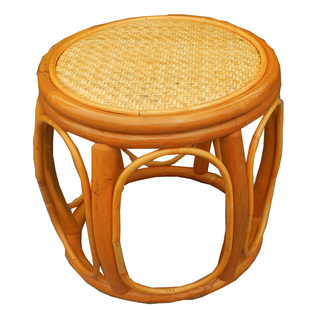 真藤藤编鼓凳藤凳子小藤椅子圆凳园凳儿童凳酒店荼楼矮凳子休闲凳