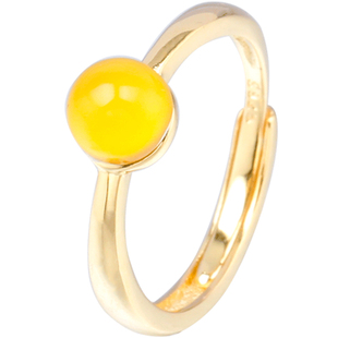 925纯银珍珠戒指空托平头带针多石位银戒托男女戒托diy蜜蜡托底盘