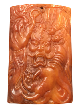 牦牛骨毛主席头像佛念珠吊坠牌子