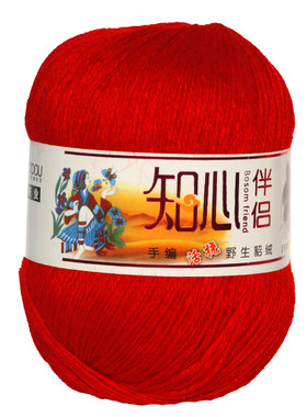 金红豆知心伴侣貂绒手工编织毛线