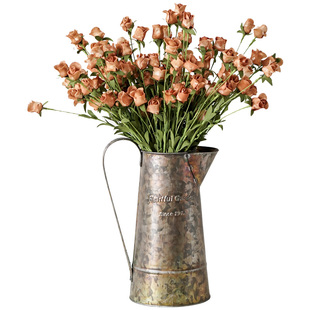 阿尔贝罗玫瑰复古仿真花插花泡沫花客厅假花家居摆设花艺套装摆件