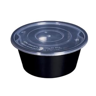 一次性打包盒商用外卖餐盒网红双层圆形碗高档汤粉面条分离快餐盒