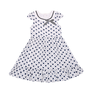 女童纯棉连衣裙夏2025年新款中大小女童碎花短袖宝宝韩版洋气裙子