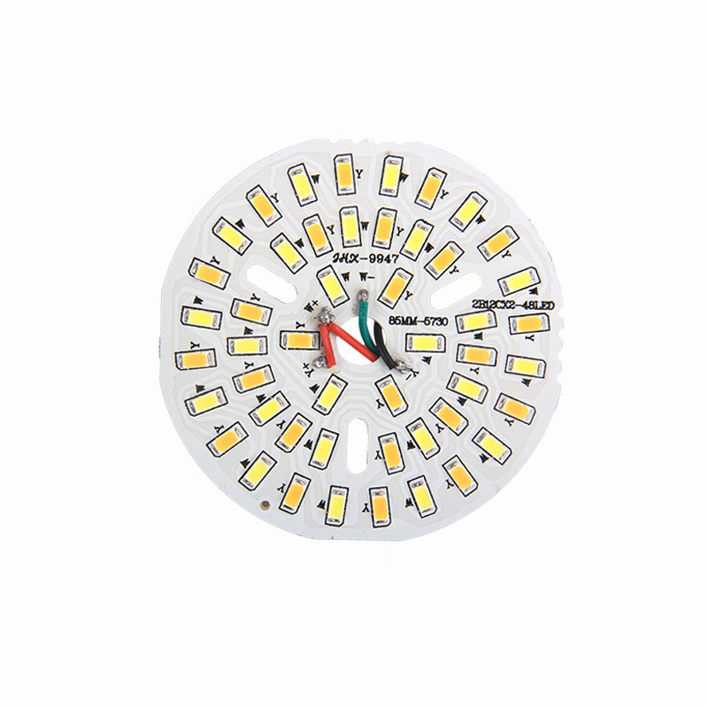 led圆形三色变色筒灯灯芯水晶灯5730灯珠板光源板灯芯灯片灯板_虎窝淘