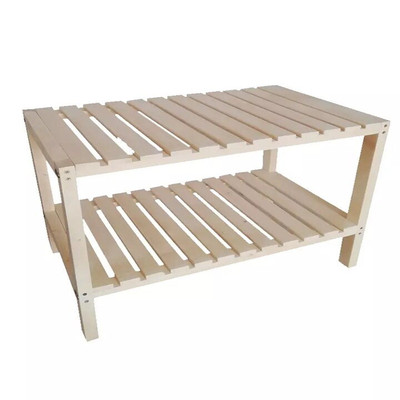 定做多层实木架子床头木板架书架