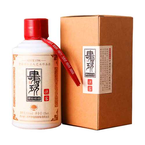 肆拾玖坊 侠客酒53度酱香型白酒纯粮老酒125ml品鉴款裸瓶
