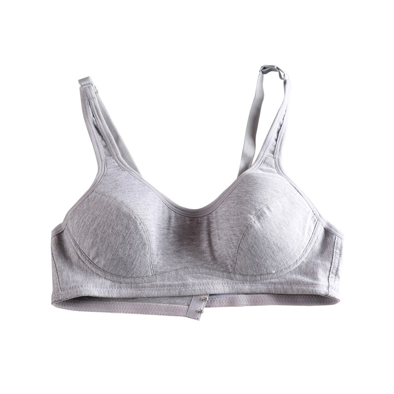 2件装文胸少女款无钢圈全棉薄膜棉质夏季防露点学生内衣后背搭扣