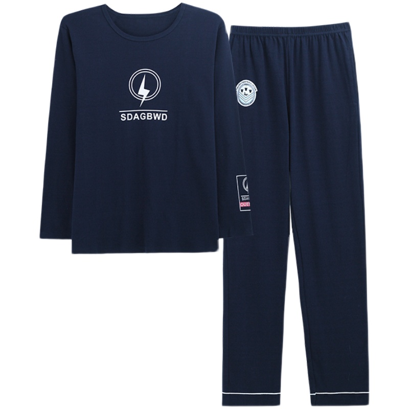长袖男可外穿全棉大码家居服