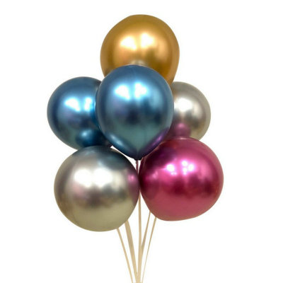 10寸加厚铬色金属气球