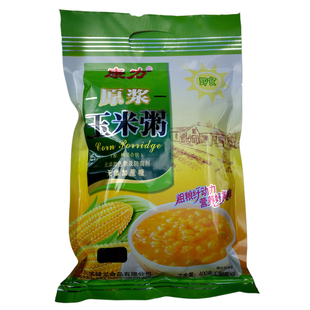 康力原浆玉米粥400g原味甜味独立小包装 代餐早餐速食粥
