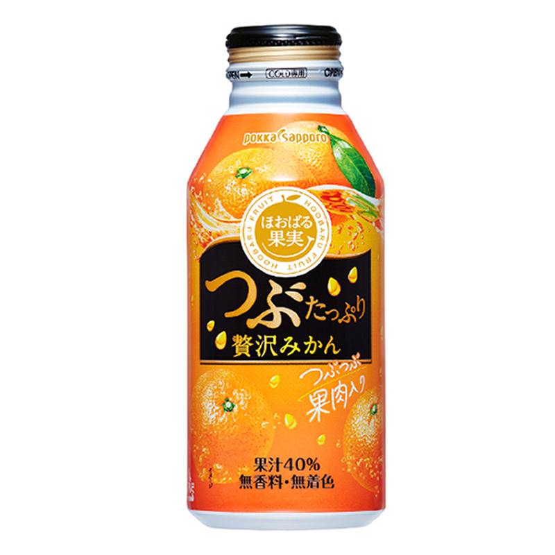日本進(jìn)口POKKA SAPPORO百佳三寶樂橙汁400g*3瓶柑橘果肉汁飲料
