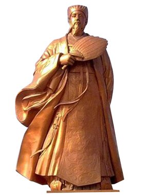 玻璃钢园林景观诸葛亮人物雕塑