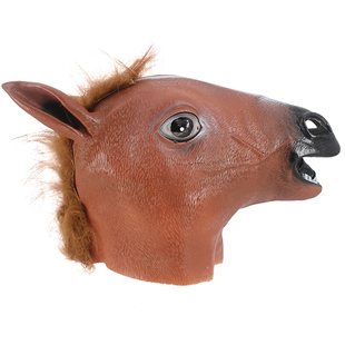 万圣节儿童成人牛魔王乳胶恐怖搞怪头套牛头马面表演出道具面具