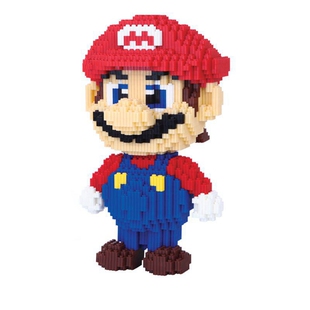 HC小颗粒钻石积木拼装益智玩具超大超级马里奥小恐龙耀西手办礼物