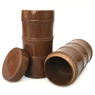 【清幽】纯手工木鱼石超大号杯子500ml容量竹节杯保健茶杯