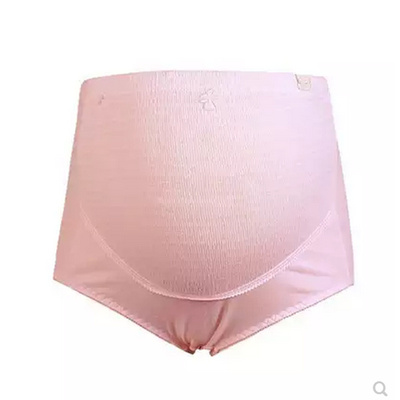 孕妇内裤纯棉托腹高腰树皮褶皱