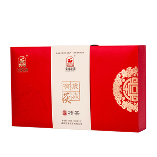 【礼赠立荐】泾渭茯茶黑茶泾阳金花茯茶陕西安特产 岁岁有茯700g