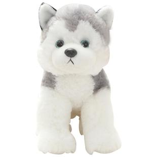 海利伟二哈毛绒玩具哈士奇公仔趴趴狗毛绒玩具公仔仿真生日礼物女