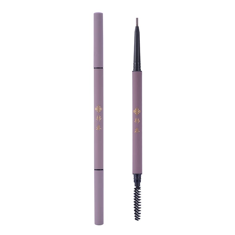 韩奏柔韧微雕双头眉笔极细芯防水防汗持久不易脱色初学者女正品