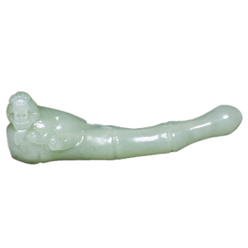 雲海缘天然和田玉籽料雕刻貔貅循环过滤器烟嘴玉石净烟器清肺养生