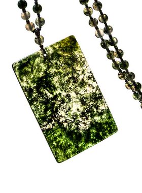 天然巴西水草玛瑙玉石项链饰品