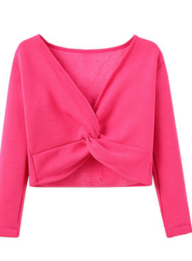 冬季加绒加厚毛衣披肩外套练功服
