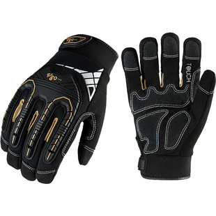 VGO工作防护手套男冬季骑行保暖防滑耐磨重型防撞劳防技师SL8849