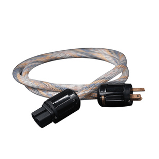 西电hifi音响电源线古董发烧级纯铜功放音响胆机12根编织美标国标