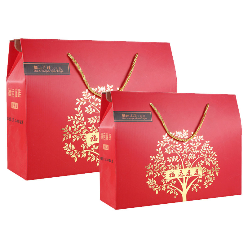 海鲜干货年货熟食食品包装盒礼品盒新年大礼包定做加印LOGO